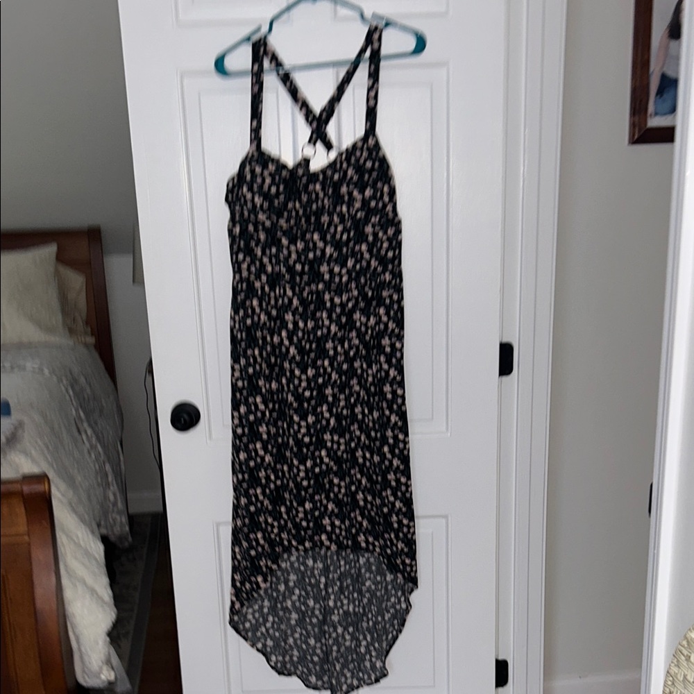 No Boundaries Black Floral Dress